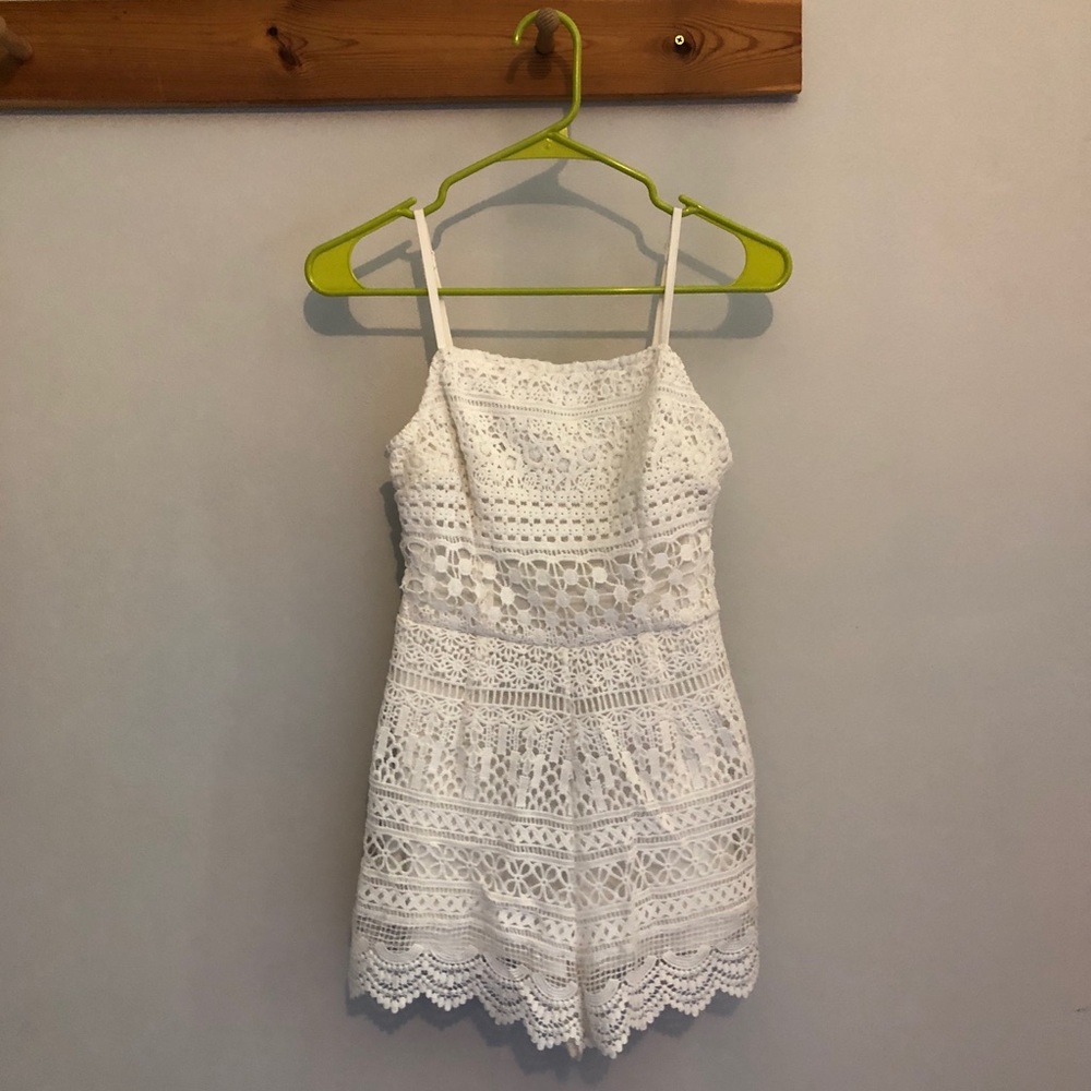 White lace romper